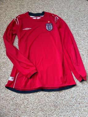 Vintage 2004-2006 England Away Jersey Long Sleeve - Umbro size Medium